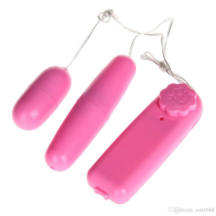  Huevo Vibrador Alambrico Doble Rosa